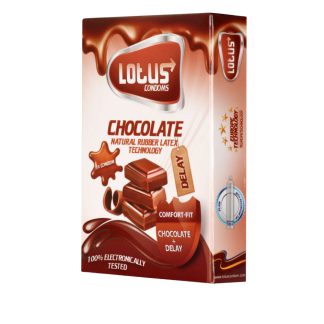 خرید کاندوم لوتوس chocolate بسته 3 تایی