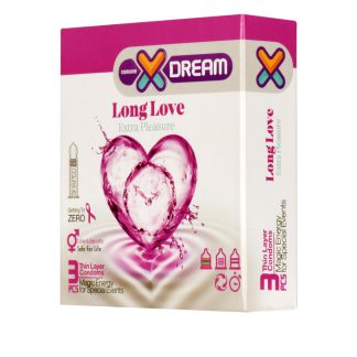 خرید کاندوم لذت طولانی ایکس دریم Long Love بسته 3 تایی