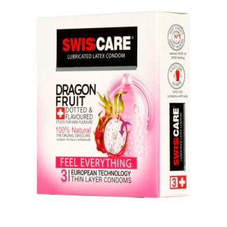 خرید کاندوم سوئیس کر Dragon Fruit بسته 3تایی