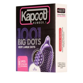 خرید کاندوم تاخیری کاپوت Big Dots بسته 3تایی