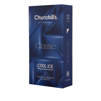 خرید کاندوم چرچیلز COOL ICE تاخیری 12تایی