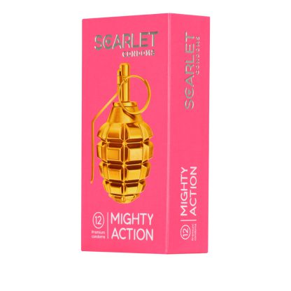 قیمت خرید کاندوم اسکارلت مدل Mighty Action خاردار 12تایی