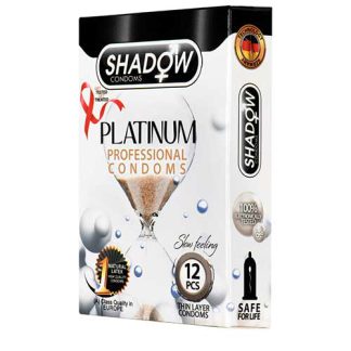 خرید ‫کاندوم شادو PLATINUM بسته 12تایی