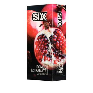 خرید ‫کاندوم six مدل Pomegranate بسته 12تایی تنگ کننده
