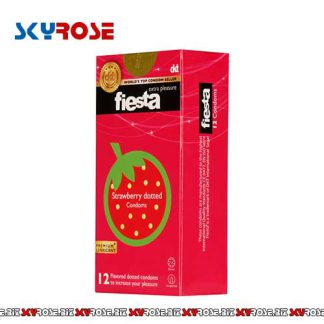 خرید کاندوم فیستا مدل Strawberry Dotted بسته 12تایی