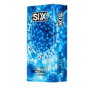 خرید ‫کاندوم six مدل آنتی باکتریال 12تایی